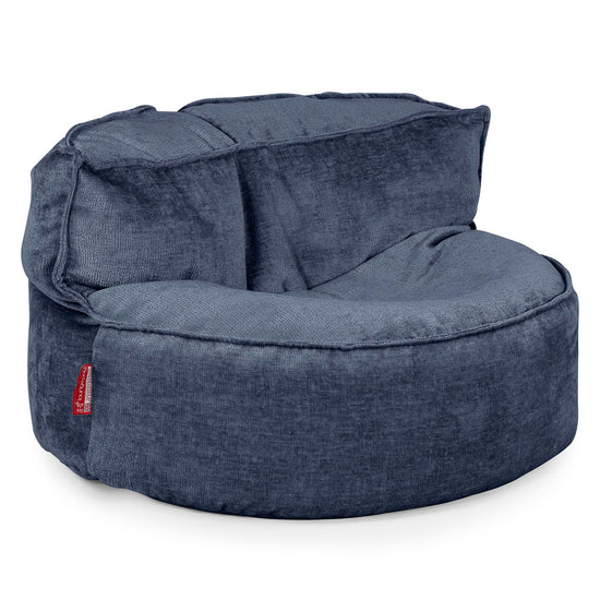 Chloe Bean Bag Sofa - Chenille Navy Blue 01