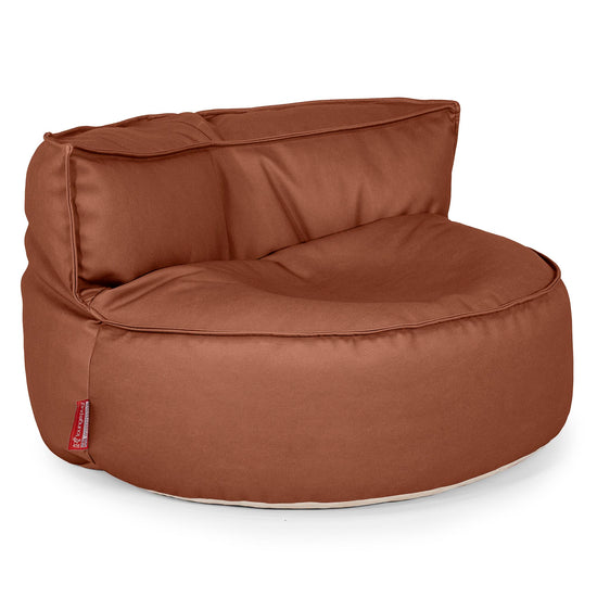 Chloe Bean Bag Sofa - Vegan Leather Chestnut 01
