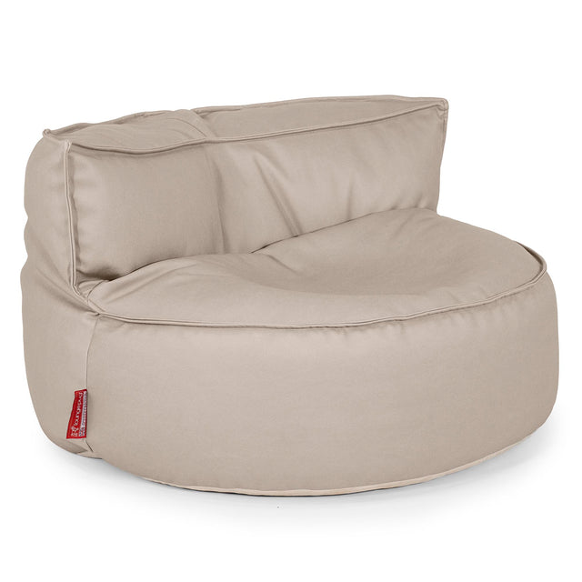 Chloe Bean Bag Sofa - Vegan Leather Ivory 01
