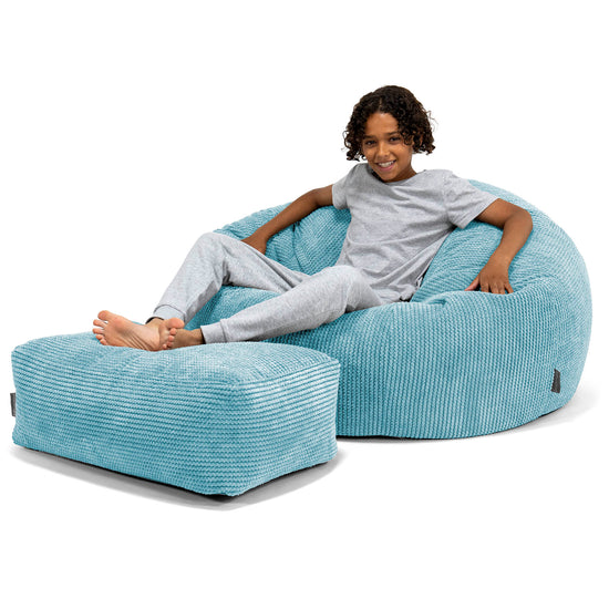 Children's Bean Bag Sofa 6-14 yr - Pom Pom Aegean 01