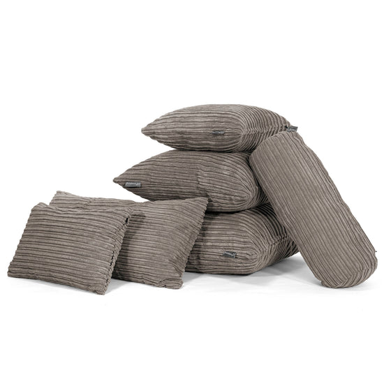 XL Rectangular Support Cushion 40 x 80cm - Cord Graphite Grey 04