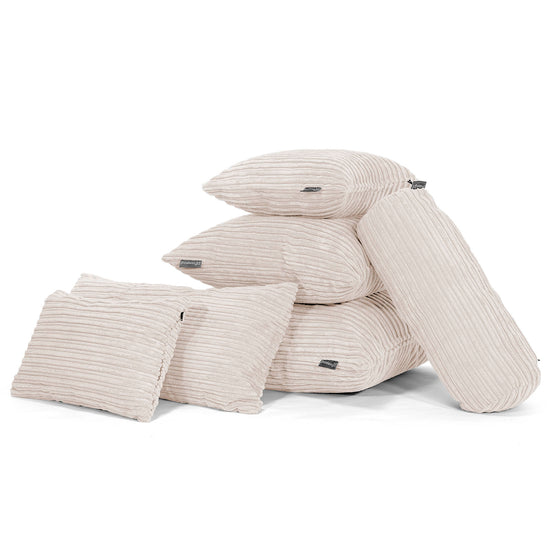 XL Rectangular Support Cushion 40 x 80cm - Cord Ivory 04