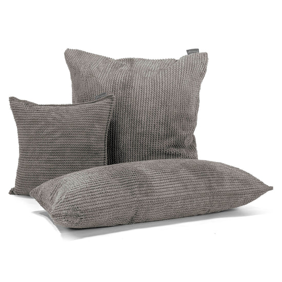 XL Rectangular Support Cushion 40 x 80cm - Pom Pom Charcoal Grey 03