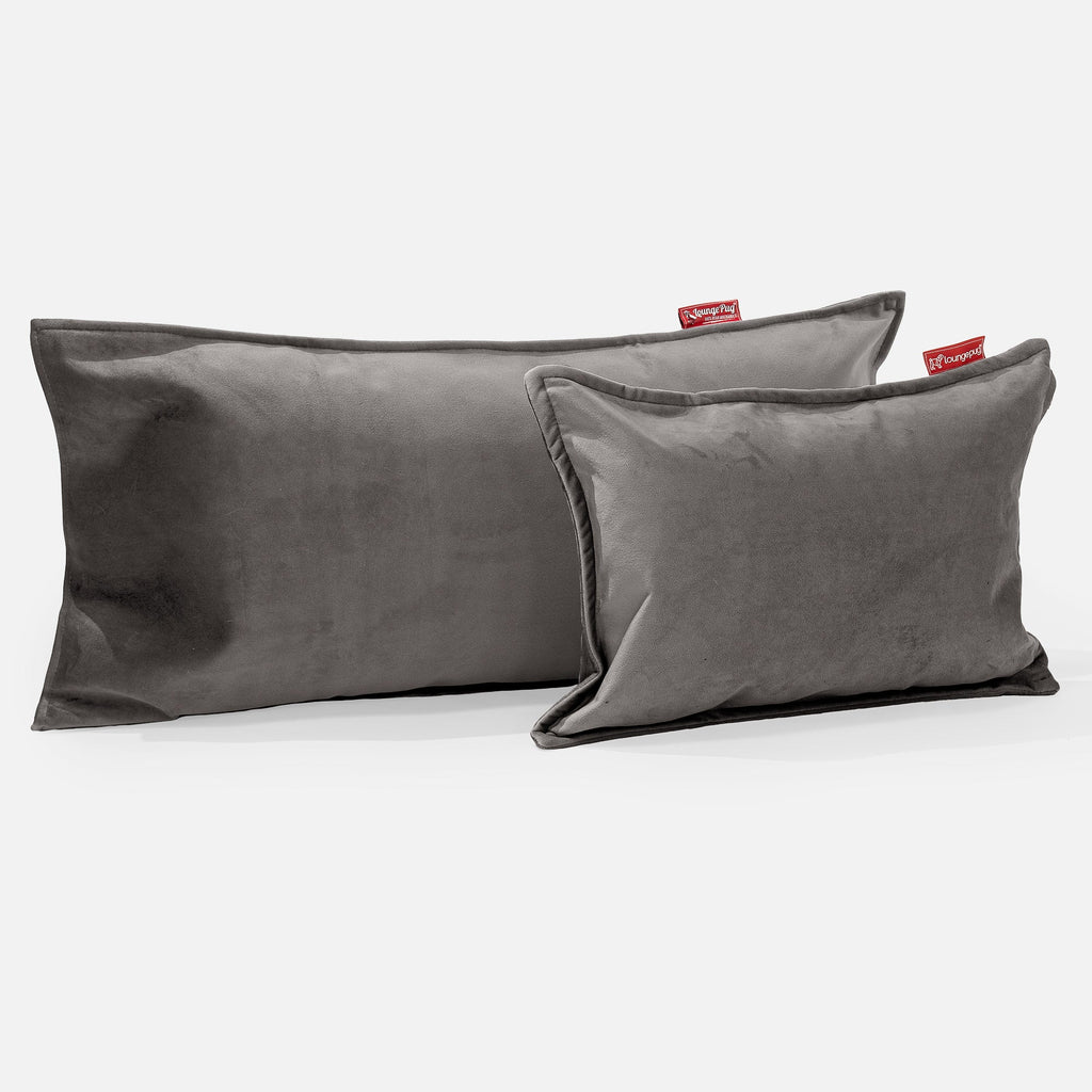 XL Rectangular Support Cushion 40 x 80cm - Velvet Graphite Grey 03
