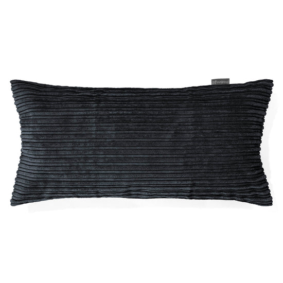 XL Rectangular Support Cushion 40 x 80cm - Cord Black 01