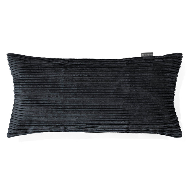 XL Rectangular Support Cushion 40 x 80cm - Cord Black 01