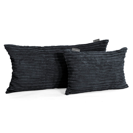 XL Rectangular Support Cushion 40 x 80cm - Cord Black 03