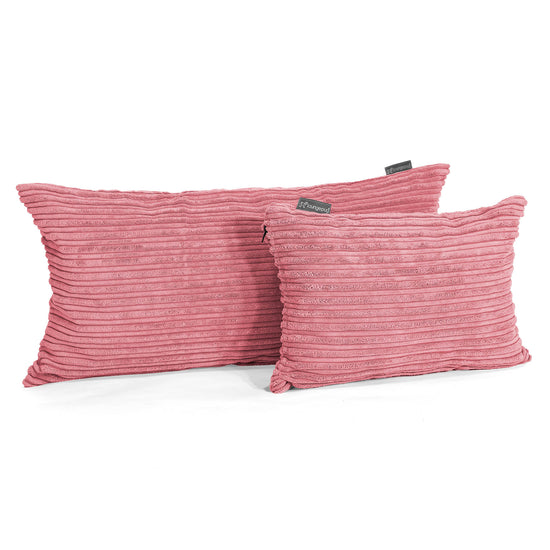 XL Rectangular Support Cushion 40 x 80cm - Cord Coral Pink 03