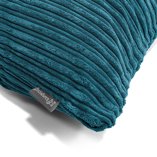 XL Rectangular Support Cushion 40 x 80cm - Cord Teal Blue 02