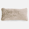 XL Rectangular Support Cushion 40 x 80cm - Faux Rabbit Fur Golden Brown 01