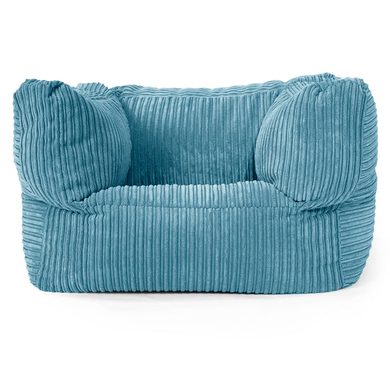Albert Bean Bag Armchair - Cord Aegean Blue 01