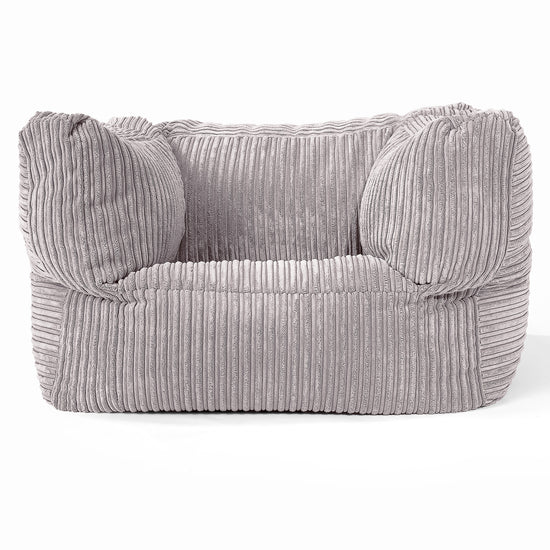 Albert Bean Bag Armchair - Cord Silver Grey 01