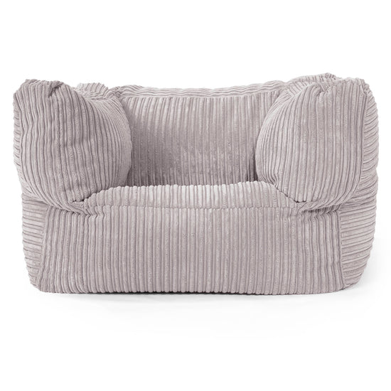 Albert Bean Bag Armchair - Cord Silver Grey 01