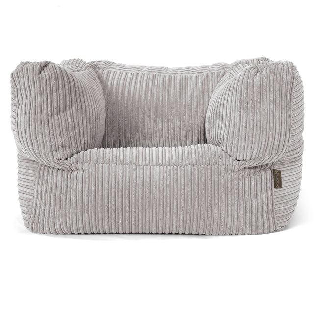 Albert Bean Bag Armchair - Cord Silver Grey 01