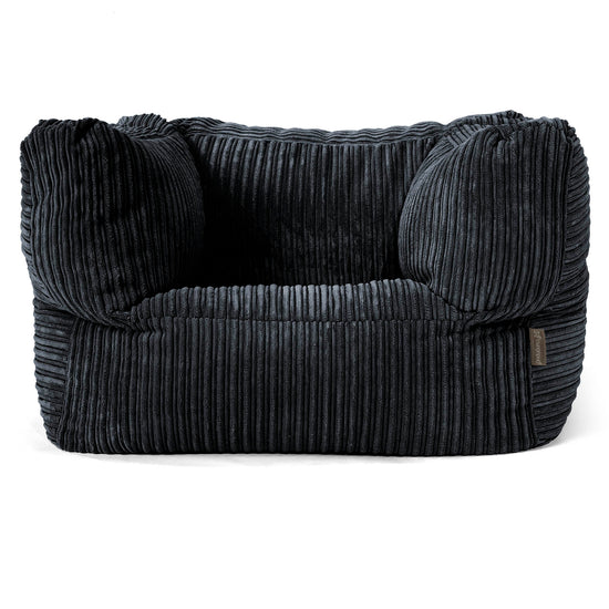 Albert Bean Bag Armchair - Cord Black 01