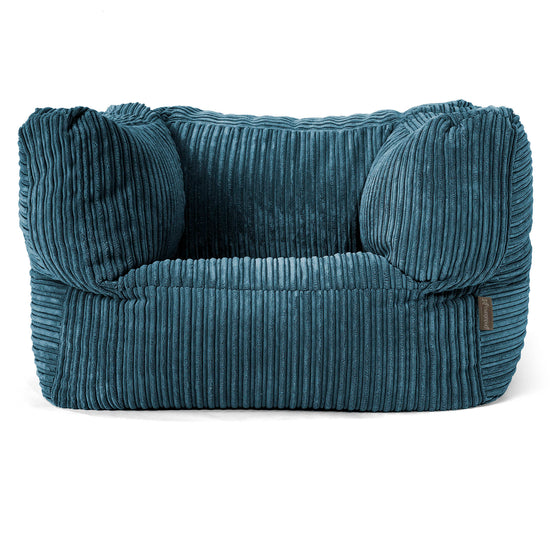Albert Bean Bag Armchair - Cord Navy Blue 01
