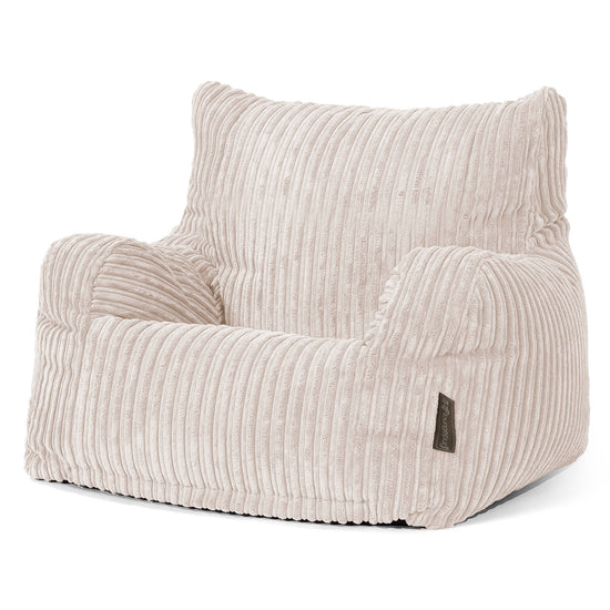 Josephine Bean Bag Armchair - Cord Ivory 01