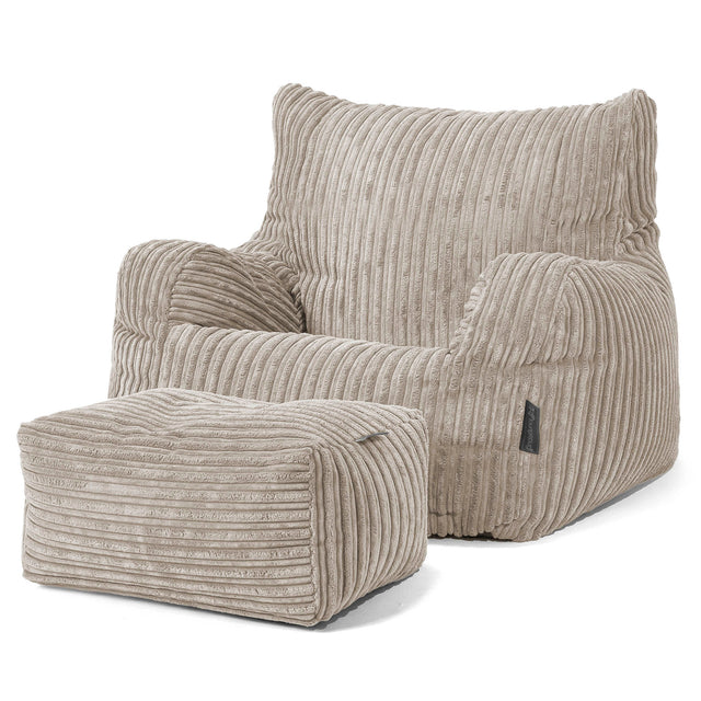 Josephine Bean Bag Armchair - Cord Mink 02