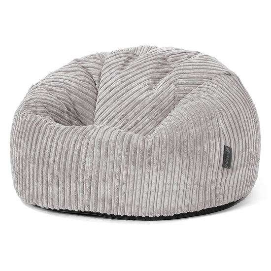Classic Bean Bag Chair - Cord Silver Grey 01