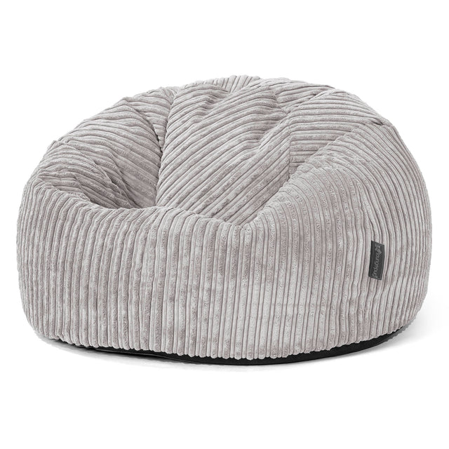 Classic Bean Bag Chair - Cord Silver Grey 01