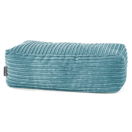 Large Footstool - Cord Aegean Blue 01