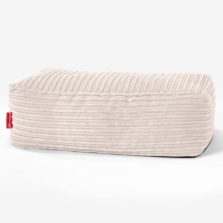 Large Footstool - Cord Ivory 01