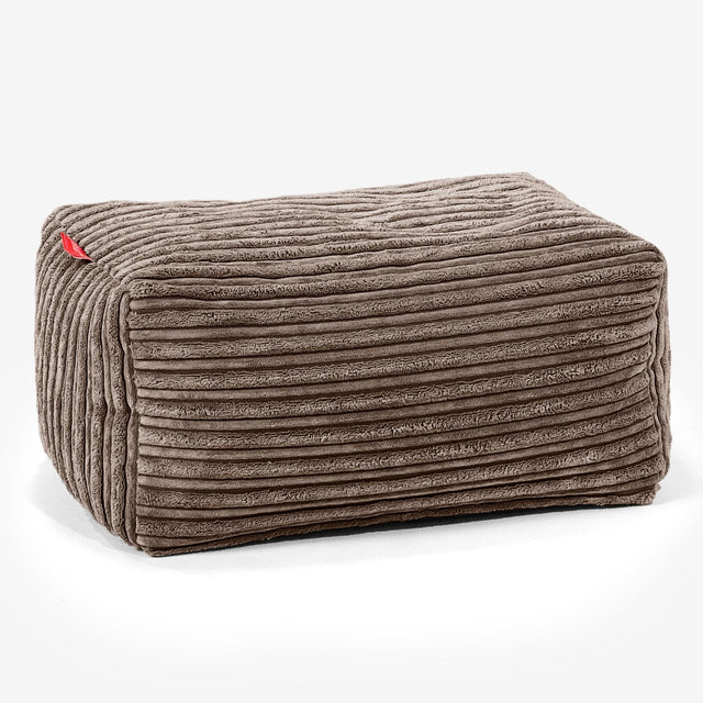 Small Footstool - Cord Mocha Brown 01