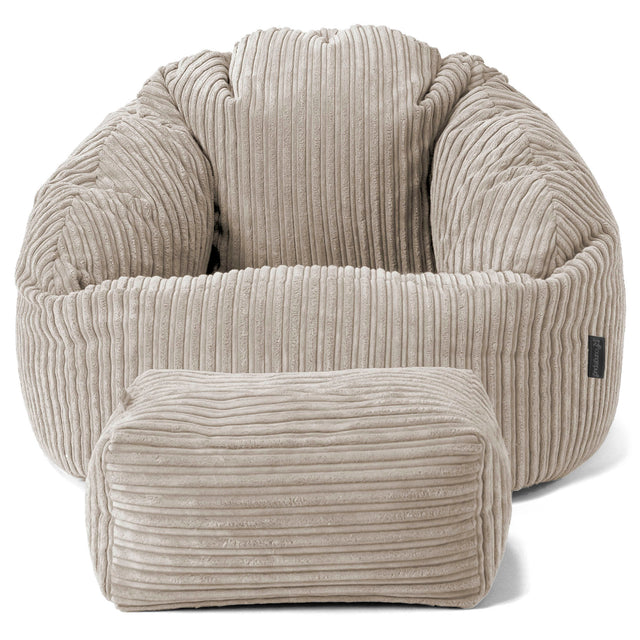Bubble Bean Bag Chair - Cord Mink 02