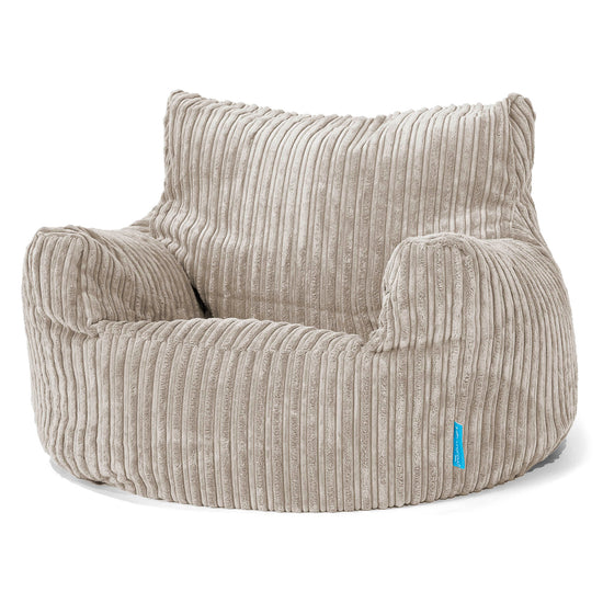 Children's Armchair 3-8 yr Bean Bag - Cord Mink 01