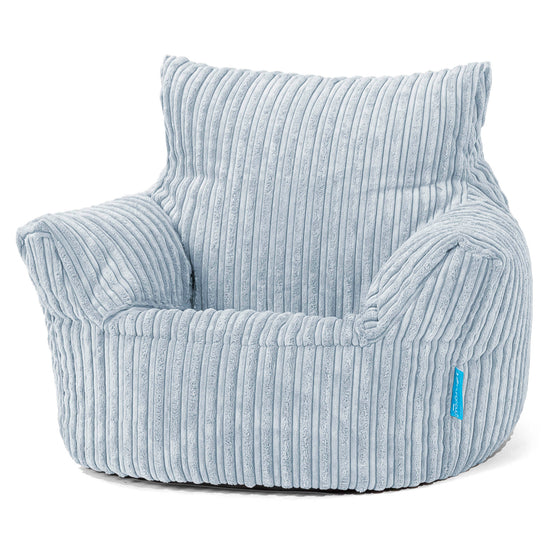 Kids Armchair Bean Bag for Toddlers 1-3 yr - Cord Baby Blue 01