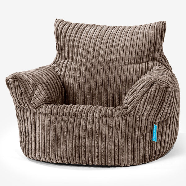 Toddlers' Armchair 1-3 yr Bean Bag - Cord Mocha Brown 01