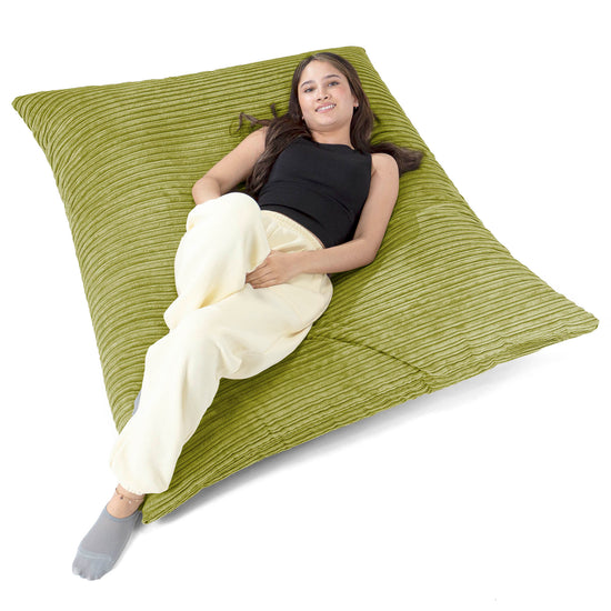 XL Pillow Beanbag - Cord Lime Green 03