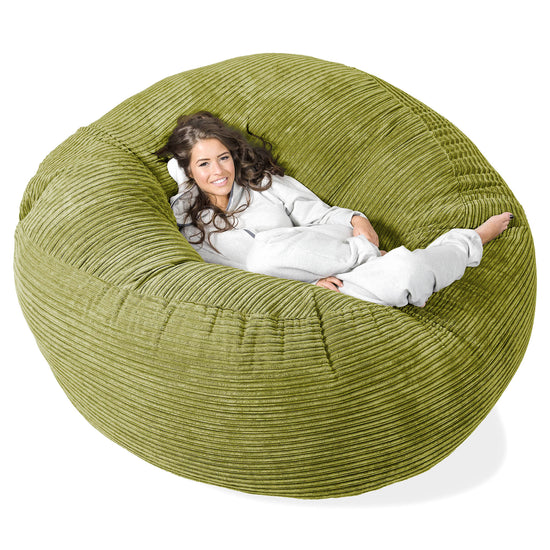 Mega Mammoth Bean Bag Sofa - Cord Lime Green 01
