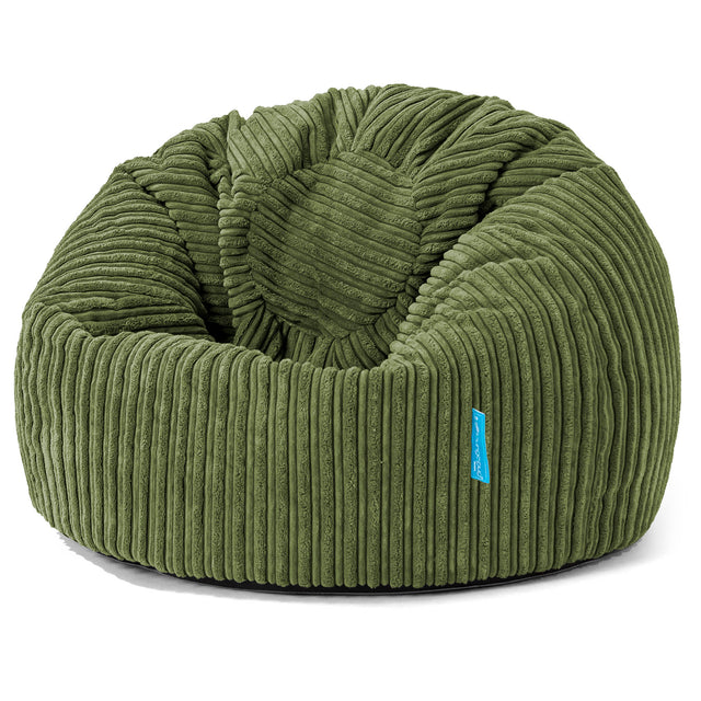 Classic Kids Bean Bag Chair 1-5 yr - Cord Forest Green 01