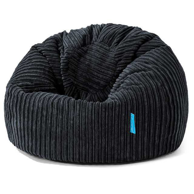 Classic Kids Bean Bag Chair 1-5 yr - Cord Black 01