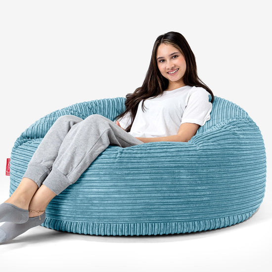 Mammoth Bean Bag Sofa - Cord Aegean Blue 04