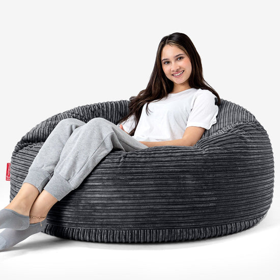 Mammoth Bean Bag Sofa - Cord Black 04