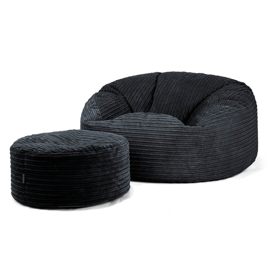 Mammoth Bean Bag Sofa - Cord Black 04