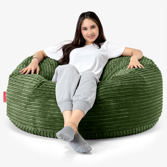 Mammoth Bean Bag Sofa - Cord Forest Green 01