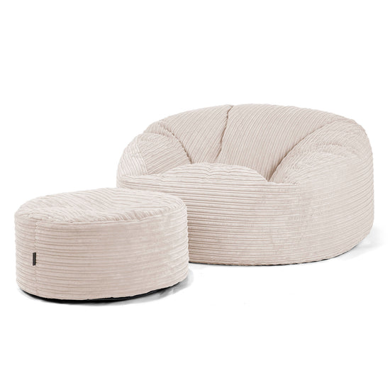 Mammoth Bean Bag Sofa - Cord Ivory 04