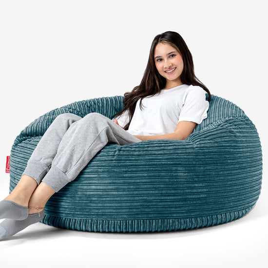 Mammoth Bean Bag Sofa - Cord Teal Blue 04