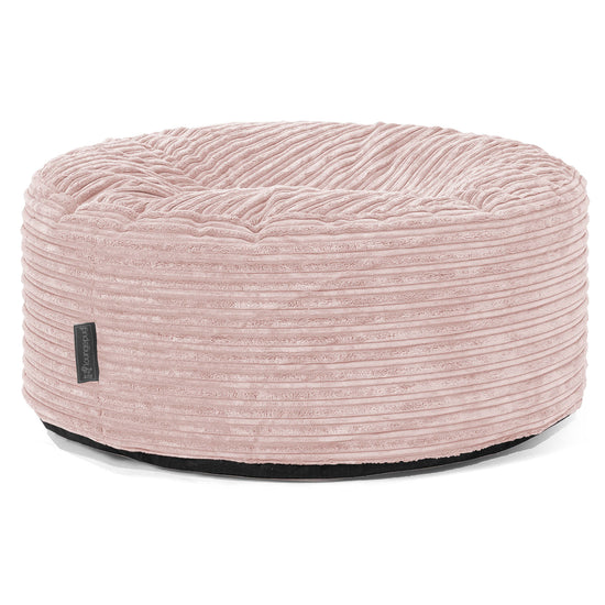 Large Round Pouffe - Cord Blush Pink 01