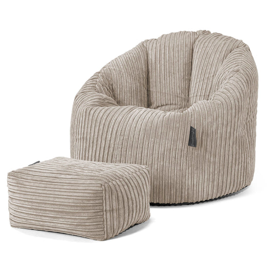 Cuddle Up Beanbag Chair - Cord Mink 02