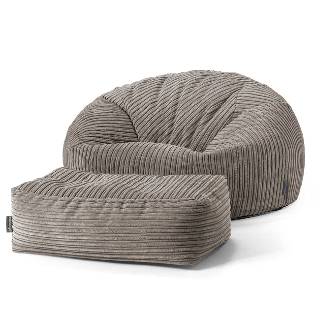 Classic Sofa Bean Bag - Cord Graphite Grey 02