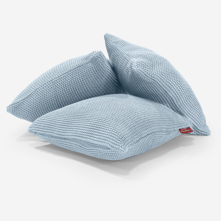 Scatter Cushion 45 x 45cm - 100% Cotton Ellos Misty Blue 03