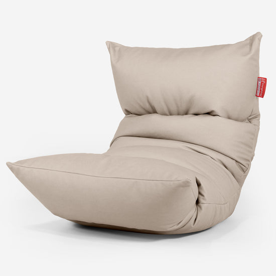Eva Lounger Bean Bag - Vegan Leather Ivory 01