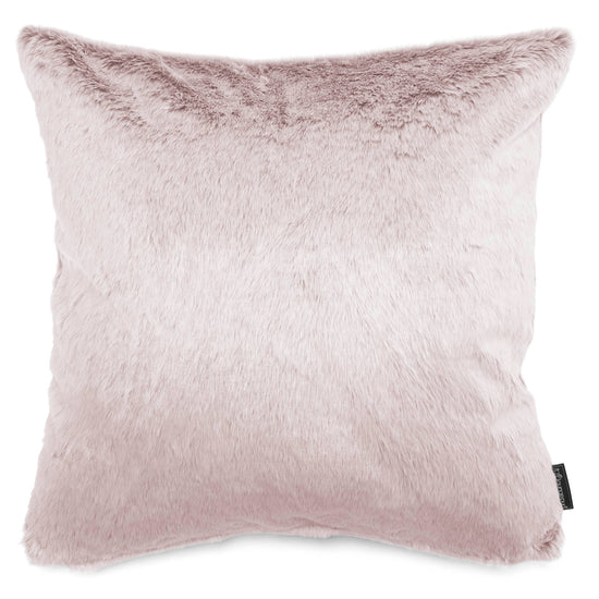 Extra Large Cushion 70 x 70cm - Faux Rabbit Fur Dusty Pink 01