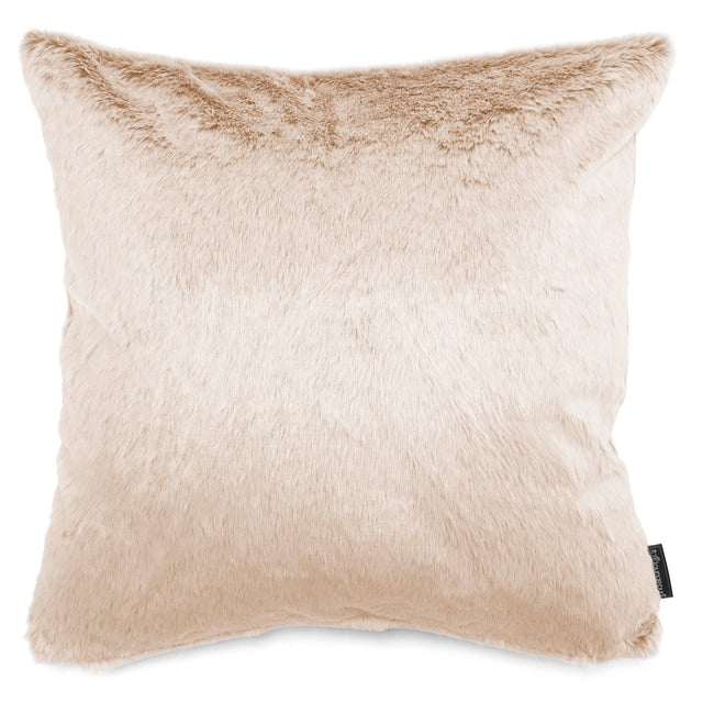 Extra Large Cushion 70 x 70cm - Faux Rabbit Fur White 01