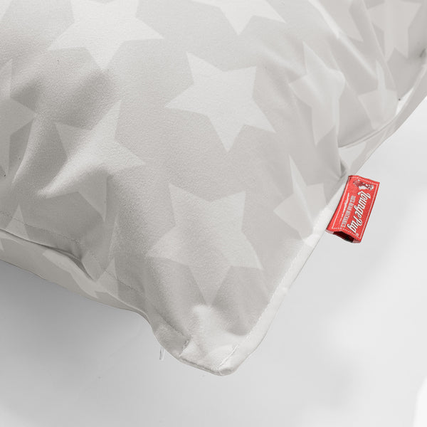 Extra Large Scatter Cushion Cover 70 x 70cm - Print Grey Star Fabric Close-up Image