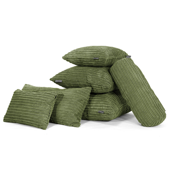 Extra Large Scatter Cushion 70 x 70cm - Cord Forest Green 04
